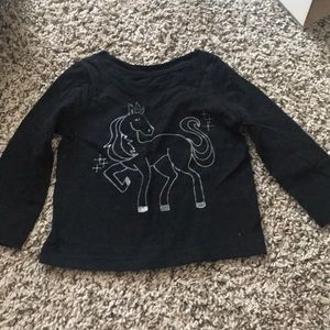 12m BabyGirl black shirt